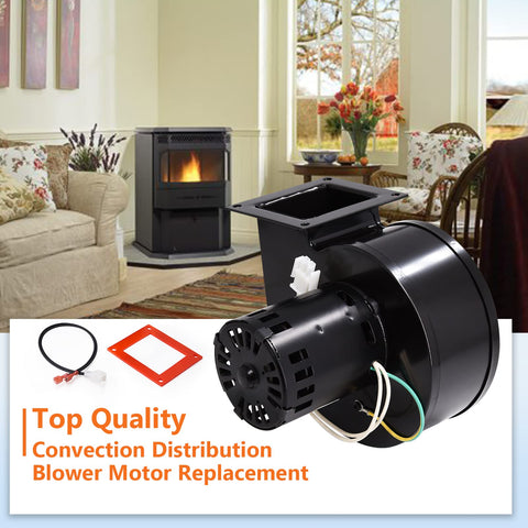 Convection Blower Replacement For Pellet Stoves That Fits Like A Boss 115V 1.5A 3000 RPM 24 Inch Wire With One Quarter Inch Female Terminal
