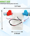 Heavy Duty Washer Water Inlet Valve Replacement That Fixes Leaks, Overfilling, Slow Fill, And Temperature Fluctuations For Popular Whirlpool Maytag Kenmore Amana Crosley Machines, Replaces W11210459 And AP6329217. 9.17 x 6.69 x 3.78 inch