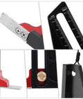 Pro Grade Aluminum Woodworking Height Gauge With Dual Scale And Metric Depth Measurement For Table Saw And Woodworking, close-up details