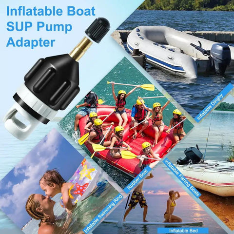 2 Pack Inflatable Boat And Paddleboard Pump Adapter Set Premium Brass And PA66 Construction Quick Inflation And Tight Seal