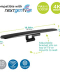 Hover Amplified HD Digital TV Antenna For Long Range Reception And Top Of TV Mount No Fuss Install 4K 1080P VHF UHF Signal