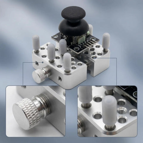 Pro Grade Aluminum Clamp With Silicone Posts Handy Helping Hands Mini Vise For Makers Adjustable Holding Tool For Delicate Projects Scratch Free Firm Grip, 58 mm