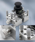 Precision Clamp With Silicone Posts Mini Bench Vise Handy Third-Hand Tool For Electronics Techs Makers And Model Builders Adjustable Holding Clamp For Detailed Assembly Painting Repair And Fine Work, 58 mm bench vise with silicone posts