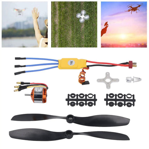 A2212 1400KV Brushless Drone Motor With 30A ESC Kit For 2 3S LiPo Batteries components and flying quadcopters