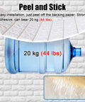 Top Shelf 3D Peel And Stick Ceiling Tiles 30 Pieces Soft PVC Foam Panels With Self Adhesive Backing For Acoustic Wall Decor And Zero Drama Room Updates, showing weight capacity.