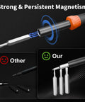 64 In 1 Magnetic Precision Screwdriver Kit For Electronics Repair showing strong magnetism feature with comparison.