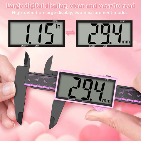 6 Inch Digital Caliper With Large LCD Screen, 0.01 Inch Precision, Inch Millimeter Switch, Auto Off, Pro Level DIY Measuring Tool For Accurate, Everyday Projects And Quick, Reliable Measurements.