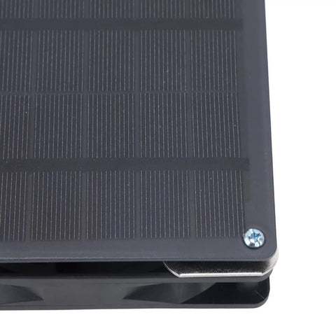 Close-up of 2 In 1 Solar Exhaust Vent Fan With Adjustable Angle Quiet 3W 6V Monocrystalline Panel Solar Powered Ventilation For Home Or Shop
