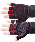 Fingerless Fitness Gloves With Wrist Wrap For Men And Women Breathable Non Slip Gym Gloves For Weightlifting And Barbell Workouts