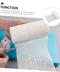 Close-up of Drywall Repair Cloth Kit 1 Roll for DIY Projects and Crafts, being cut for wall filler quick fix projects.
