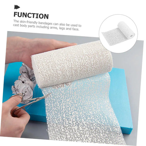 Close-up of Drywall Repair Cloth Kit 1 Roll for DIY Projects and Crafts, being cut for wall filler quick fix projects.