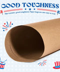 Close-up of Bulk 400 Pack 16x6x12 Inch Kraft Paper Bags with "Good Toughness" text, highlighting eco-friendly recyclable material.