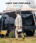 Person carrying River 2 Pro Portable Power Station With 768Wh LiFePO4 Battery 70 Minutes Fast Charging 1600W Peak Output