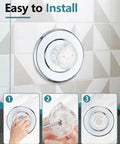 Replacement One Handle Tub And Shower Knob Kit Chrome Finish That Fits 96797 Chateau Trim shown in easy install steps