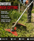 Top Rated Heavy Duty 3 Tooth Brush Cutter Blades For Yard Machines Y28 Plus More Models thick steel cutting dense weeds.