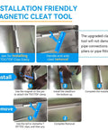 4 Inch Clip Cleat Tool For HVAC Ductwork Quick Install In Tight Spaces PPC PPF Clips Cleats Snap In For TDC And TDF Clamps Pro Grade Metal Duct Tools For Real HVAC Pros illustration