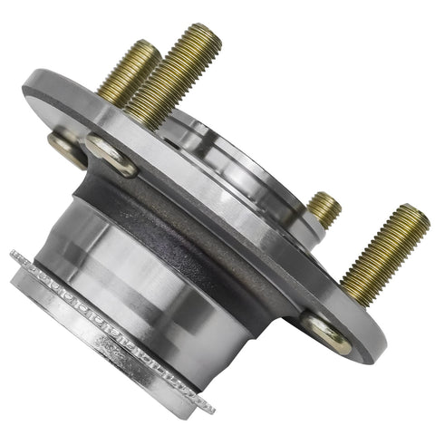 Rear Wheel Bearing Hub Assembly For 2002 2003 2004 2005 2006 Mitsubishi Lancer Two Piece Hub And Bearing Set With Four Bolt Pattern ABS Tone Ring Rust Resistant Wheel Studs Plug And Play Replacement