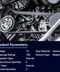 150 Amp High Output Alternator Replacement For Silverado 4.3L 5.3L 2014 2019 Tahoe Suburban 2015 2020 GMC Sierra 2014 2020 shown in engine with specs