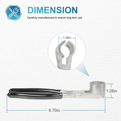 Washer Hose Plier For No Sweat Grip And Tight Seal On Washing Machine Inlet Hoses Universal Fit For Front Load And Top Load Washers With Indented Water Valves And Hard To Reach Hose Connections, 8.70in long