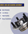 Front Wheel Bearing And Hub Assembly 2 Pack 513224 Heavy Duty Replacement Fits Dodge Charger 2006 To 2014 with ABS
