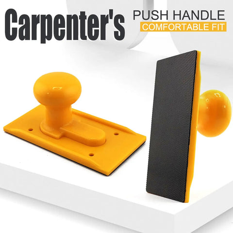 Two Pack Safety Push Blocks For Woodworking With Ergonomic Rounded And Angled Handles Pro Grade Grip shown on white surface