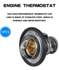 Heavy Duty Coolant Thermostat With Integrated Seal Gasket For Honda Civic Crv Odyssey Crz Insight Engine Cooling. Stainless steel design.