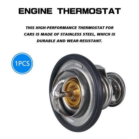 Heavy Duty Coolant Thermostat With Integrated Seal Gasket For Honda Civic Crv Odyssey Crz Insight Engine Cooling. Stainless steel design.