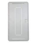 Front view of 30 Inch Media Enclosure For Home Networking And Cable Management, Recessed White ABS Box For Structured Wiring