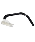 Washer Pump Drain Hose WPW10358149 Replacement Genuine OEM Part shown with clamp, black accordion design, built tough for leak-free draining