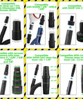 Versatile Vacuum Attachments And Brush Kit detailing hose adapters for various vacuums and sizes for superior cleaning power.