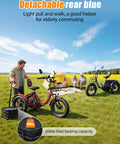 Beast Power Folding 3 Wheel Electric Trike For Adults With 1550W Peak Power 48V Fat Tire 20x4 Detachable Rear Basket Rear Differential Easy Fold Red For Daily City Rides, red foldable trike with rear basket