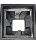 Flat Base Baluster Shoes For Half Inch Square Balusters Satin Black Iron Stair Parts With Screws Set Of 50 Hides Holes