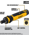 Compact Ergonomic 4V USB Rechargeable Cordless Screwdriver With 12 Bit Set LED Light FLEXDRIVE Control For Quick Home Repairs