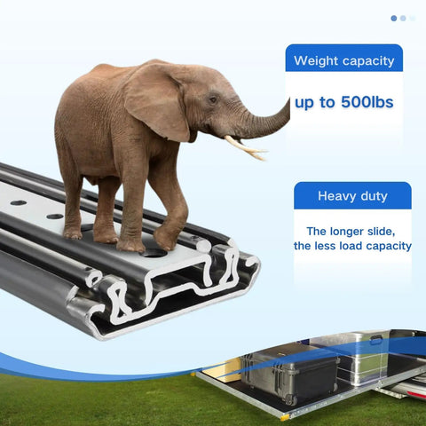 Heavy Duty Full Extension Drawer Slides With Screws Ball Bearing Side Mount 80 Inch 500 Lb Load Capacity Beefy Glide