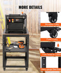 Dang Solid Thickness Planer Stand With Three Gear Height Adjustable Rolling Cart showing movable and fixed pulleys and foot pedal.