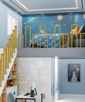 Gold U Shaped Stair Handrail Features No Sweat Install And Dang Sturdy Wrought Iron Construction To Deliver Hefty Support For Outdoor Decks Entryways And Steps Providing Kid Friendly Senior Assistance Any Day with stairs and loft bed.