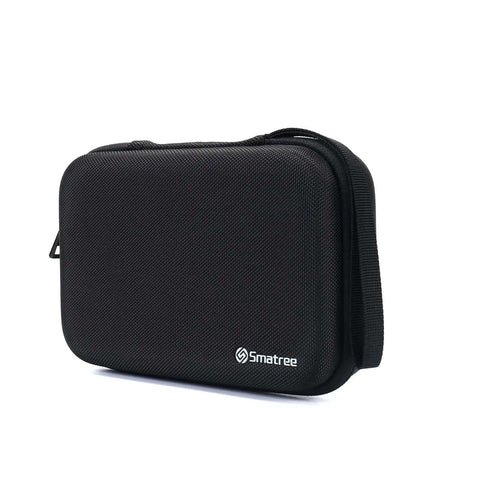 Rugged Hard Accessory Organizer Case with Custom Dividers Keeps Your Tech Stash Tight and Slick Perfect for Apple Pencil and Mac Mini Storage Portable Gear Pouch for Cables and Gadgets Built Tough for Daily Commutes and Weekend Getaways, black EVA pouch with wrist strap.