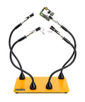 Third Hand Soldering Tool With Four Magnetic Gooseneck Arms And Stainless Clips For PCB Holder Soldering Repairs Jewelry And Crafts 360 Degree Rotation Non Slip Weighted Base Handy Helping Hands Station