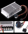 Beast Power DC Motor Speed Controller 10-50V 100A 5000W PWM Control with heat dissipating case and wiring closeup
