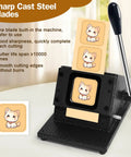 Heavy Duty 2.48 Inch Square Paper Punch Die Cutter For Paper And Photos showing square cut kitten design.