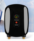 Compact Electric Water Heater Delivering Instant Hot Output With A Slick Wall Mount Build Made For Under Sink Installations Featuring A Clear Digital Temperature Dial, glossy black finish, displaying 40°C.