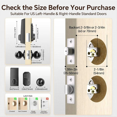 Top Shelf Wifi Keyless Entry Door Lock With Matte Black Knob Set And Smart Keypad App Control Plus One Hundred Security Codes For No Sweat Installation And Rock Solid Daily Privacy