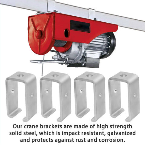 Heavy Duty Strut Channel Hanger Bracket Kit Rated To 1200 Pounds Fits Standard Steel Tracks Built Tough For Intermediate Support And Hoist Rigging Plug And Go Setup No Sweat Install Four Pack Bundle