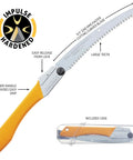 GomBoy Curve Professional Folding Saw 240mm with impulse hardened teeth, large curved blade and rubber handle, includes case