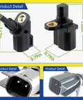 Plug And Play Abs Wheel Speed Sensor 4 Piece Kit Front Rear Left Right Compatible With Ford Focus Escape Cm Max Volvo C30 S80 Mkc Lincoln No Drama Smooth Ride Fix with dimensions displayed.
