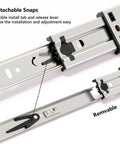 12 Inch Soft Close Drawer Slides With Ball Bearing Full Extension For Cabinets Durable Cold Rolled Steel 150 Pound Capacity detail