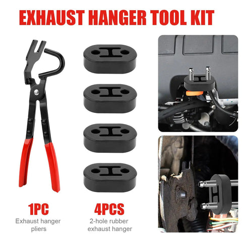 Get The Job Done Right With Heavy Duty Exhaust Hanger Pliers Plus Four Premium Rubber Hooks For Cars And Trucks No More Messy Muffler Fixes Or Broken Parts This Ultimate Auto Kit Makes Repairs Super Easy And Totally Satisfying. 29.3cm exhaust hanger tool kit with 4 rubber mounts