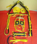Yellow and Black Nylon Horse Driving Harness Full Size For Carriage And Training Durable Nylon Tack Set displayed