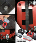 Color Coded Quick Release Battery Terminals Set With Top Post Connectors And Anti Corrosion Felt Washers installed on car battery