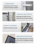 Lockable Drywall Access Panel White Inspection Service Hatch Top Shelf Aluminum Alloy Build Killer Security For Attics And Utility Openings Sleek Matte Finish No Sweat Install Sturdy Reliable Choice 22By56 Inch features locking design, aluminum alloy material, stainless steel hinges, high-quality sealing strip.